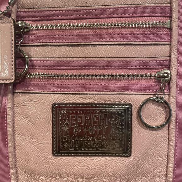 Pink Coach Poppy Rare Leather Tote 👛🩷 EXCELLENT USED CONDITION - Picture 2 of 12